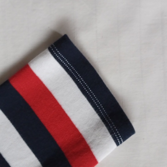 Tommy Hilfiger Striped Cotton 3/4 Sleeve Bateau Neck Tee- Sz. Lrg - Picture 6 of 9